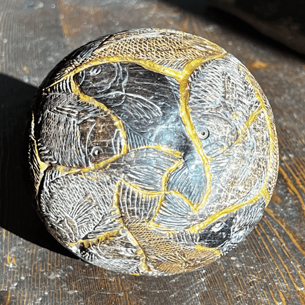 ProgettoDellePalle-1 pesci (24) su sfera di legno